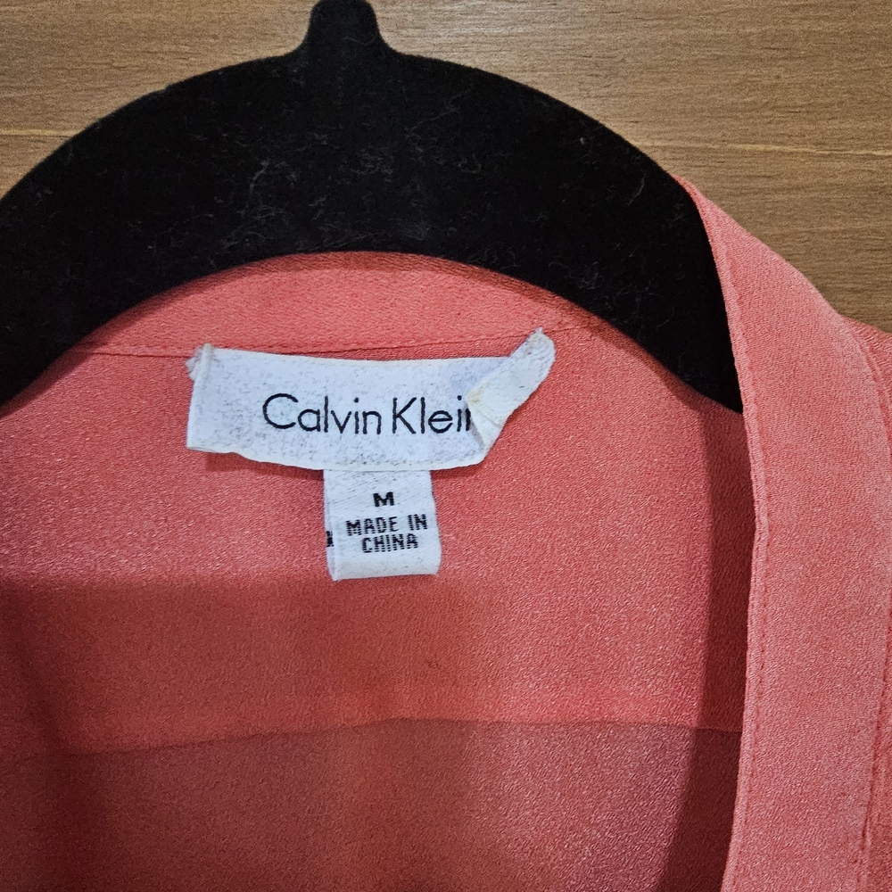 Calvin Klein Vibrant Coral Shirt - Picture 2 of 5